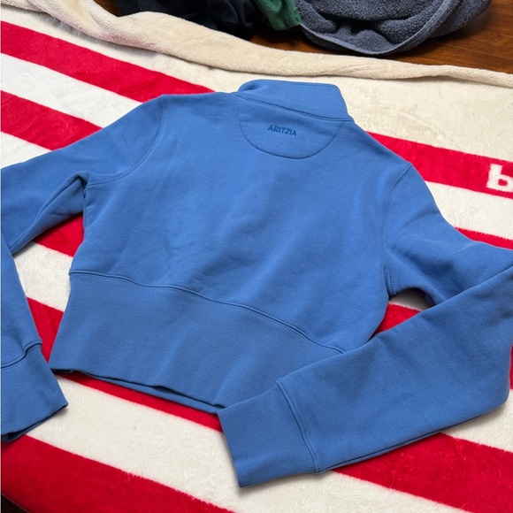 Aritzia Blue Half-Zip  in french blue color size S - Picture 2 of 4